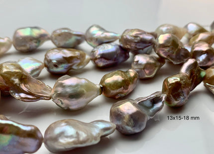 13x20-16x26 mm Natural Seaweed Mauve Pink  Irregular Baroque Freshwater Pearl Beads Genuine Natural Color Irregular Baroque Pearl  #P1034