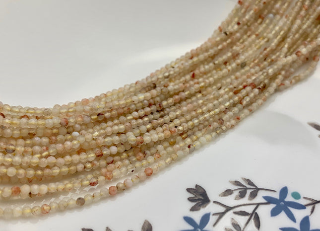 BEST DEAL 2 mm Natural Faceted Round Jade Gemstone Beads Genuine Golden Color Jade Gemstone Loose Beads 15.5 Inches Strand #3003
