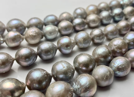 11-13 mm AA Pinkish Gray Color Baroque Freshwater Pearl Beads Genuine High Luster Freshwater Baroque Pearls #P1026