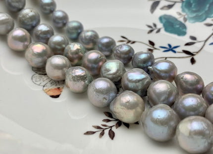 11-13 mm AA Pinkish Gray Color Baroque Freshwater Pearl Beads Genuine High Luster Freshwater Baroque Pearls #P1026