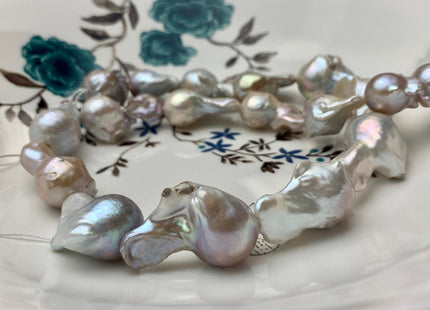 14-15x20 mm Natural Light Pink Or Pale Peach Pink Baroque Pearl Beads Rare Tear Drop Shape Genuine Baroque Pearls C Grade #P1032