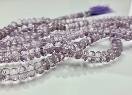 7mm 8mm 9mm AAA 100% Natural Faceted Rondelle Pink Amethyst Gemstone Beads Top Quality Gemmy Pink Amethyst Beads 8 Inches Strand #3000