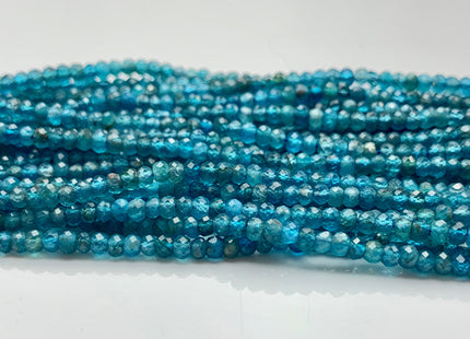 2x3 mm Natural Color Faceted Rondelle Apatite Gemstone Beads Quality Micro Faceted Apatite Gemstone Loose Beads # 2423