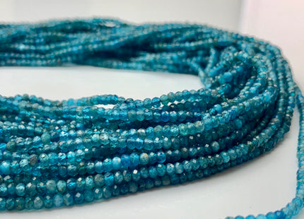2x3 mm Natural Color Faceted Rondelle Apatite Gemstone Beads Quality Micro Faceted Apatite Gemstone Loose Beads # 2423