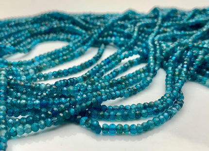 2x3 mm Natural Color Faceted Rondelle Apatite Gemstone Beads Quality Micro Faceted Apatite Gemstone Loose Beads # 2423