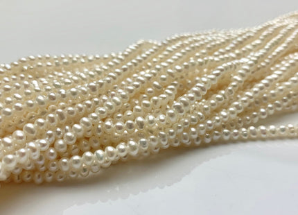 WHOLESALE 2.5x3 mm AA Natural White Potato Freshwater Seed Pearl Beads Genuine High Luster Tiny Freshwater Pearls Shiny Seed Pearls #1408