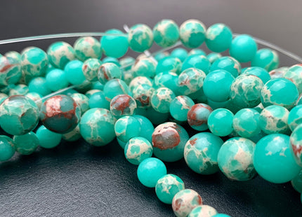 4mm 6mm 8mm 10mm Smooth Round Impression Jasper Gemstone Beads Snake Skin Red Green Color Jasper Loose Beads 15.5 Inches #2873