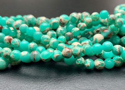 4mm 6mm 8mm 10mm Smooth Round Impression Jasper Gemstone Beads Snake Skin Red Green Color Jasper Loose Beads 15.5 Inches #2873