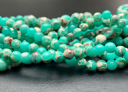 4mm 6mm 8mm 10mm Smooth Round Impression Jasper Gemstone Beads Snake Skin Red Green Color Jasper Loose Beads 15.5 Inches #2873