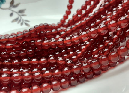 4mm 6mm 8mm 10mm 12mm 14mm AAA Natural Smooth Round Carnelian Beads July Birthstone Natural Dark Red Carnelian Beads 15 Inches Strand #2874