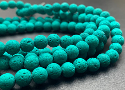 6mm 8mm 10mm Lava Round Beads Dark Green Color Organic Volcanic Rock Stone Beads 15.5 Inches Strand #2896