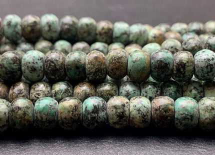 5x8 mm Natural Smooth Rondelle Africa Turquoise Beads Natural Turquoise Loose Beads 15.5 Inches Strand #2911