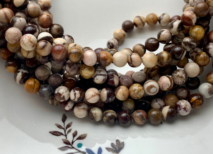 4mm 6mm 8mm 10mm Smooth Round Australian Outback Jasper Gemstone Beads Genuine Wooden Brown Color Jasper Loose Beads 15.5 Inches #2901