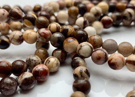 4mm 6mm 8mm 10mm Smooth Round Australian Outback Jasper Gemstone Beads Genuine Wooden Brown Color Jasper Loose Beads 15.5 Inches #2901