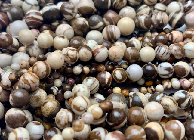 4mm 6mm 8mm 10mm Smooth Round Australian Outback Jasper Gemstone Beads Genuine Wooden Brown Color Jasper Loose Beads 15.5 Inches #2901