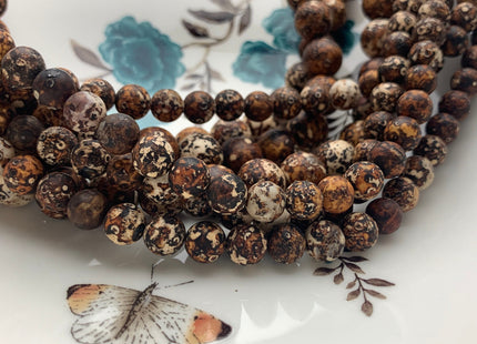8mm 10mm 12mm 14mm 16mm Round Dark Brown Wooden Agate Gemstone Beads 15 Inches Strand #3023