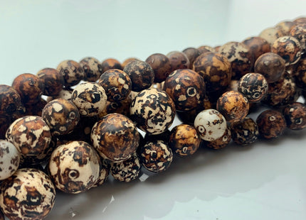 8mm 10mm 12mm 14mm 16mm Round Dark Brown Wooden Agate Gemstone Beads 15 Inches Strand #3023