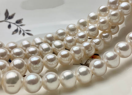 10.5-11.5 mm AAA Extra Shiny Natural White Potato Freshwater Pearls Genuine High Luster White Cultured Freshwater Pearl Beads #206