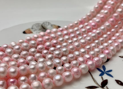 6 mm Baby Pink Color Potato Freshwater Pearl Beads Genuine Light Baby Pink Freshwater Pearls #11009