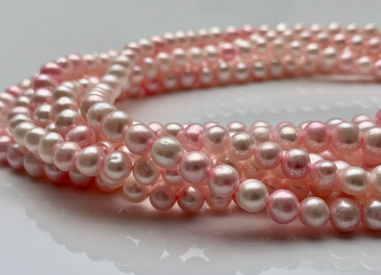 6 mm Baby Pink Color Potato Freshwater Pearl Beads Genuine Light Baby Pink Freshwater Pearls #11009