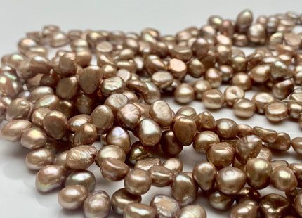 6x8 mm AA Bronze Color Top Drilled Freshwater Nugget Pearls Genuine Bronze Color Nugget Natural Pearls Beads #P1042