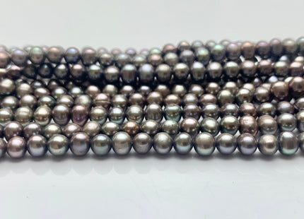 4-5 mm AA Carob Color Potato Freshwater Pearl Beads Genuine High Luster Gray Champagne Freshwater Pearls #P1009