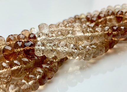 6mm 7mm 8mm 9mm AAA 100% All Natural Faceted Rondelle Imperial Topaz Genuine Top Quality Clear Shiny Imperial Topaz 8 inches Strand #2929
