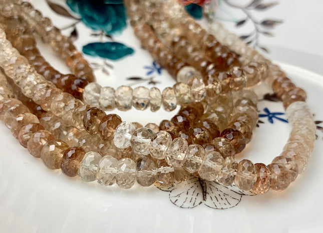 6mm 7mm 8mm 9mm AAA 100% All Natural Faceted Rondelle Imperial Topaz Genuine Top Quality Clear Shiny Imperial Topaz 8 inches Strand #2929