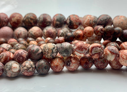 4mm 6mm 8mm 10mm Smooth Round Leopard Skin Jasper Gemstone Beads Genuine Pink Red Brown Jasper Beads 15.5 Inches Strand #3052