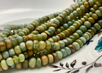 6mm 8mm 10mm 100% All Natural Smooth Rondelle Bumble Bee Opal Gemstone Beads Multi Natural Yellow Green Brown Opal Beads 8 Inches #2939