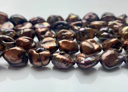 10x12 mm AA Brown Chocolate Color Keishi Freshwater Pearl Nugget Beads Dark Brown High Luster Genuine Keishi Nugget Pearls #P1014