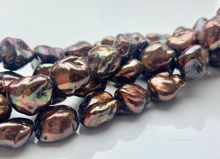 10x12 mm AA Brown Chocolate Color Keishi Freshwater Pearl Nugget Beads Dark Brown High Luster Genuine Keishi Nugget Pearls #P1014