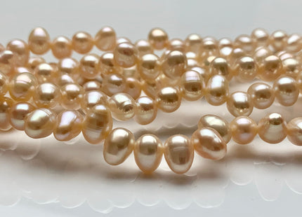 6x8 mm Natural Peach Pink Or Mauve Pink Top Drilled Oval/Rice Shape Freshwater Pearl Beads Genuine Dancing Freshwater Pearls #P1051