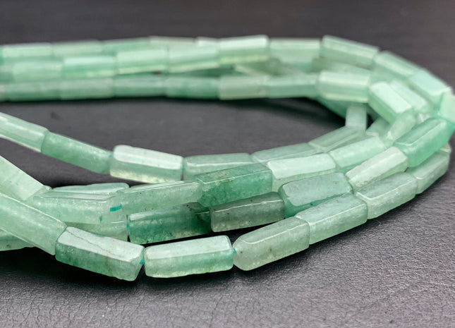 4-5x13 mm Cuboid Tube Shape Green Color Aventurine Gemstone Beads Green Aventurine Loose Beads 15.5 Inches Strand #2958