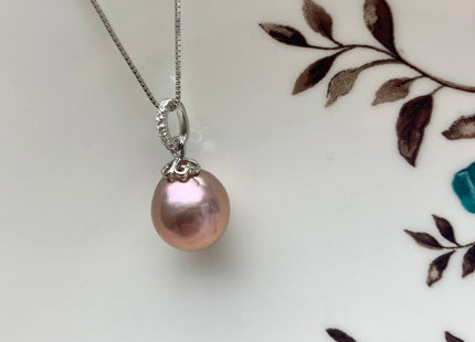 One Piece 925 Sterling Silver Pendant Cap Setting Finding For Half Drilled Pearl Genuine 925 Sterling Silver W/CZ Pendant DIY Jewelry #10035