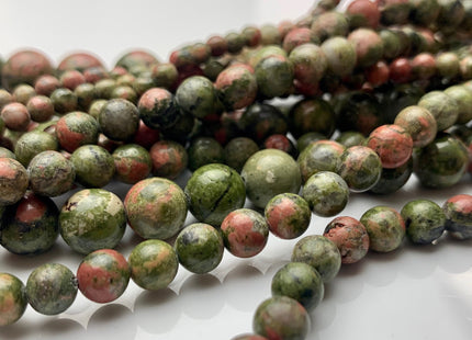 4 mm 6 mm 8 mm 10 mm Smooth Unakite Gemstone Beads Natural Green And Peach Pink Color Unakite Gemstone Loose Beads 15.5 Inches Strand #2903