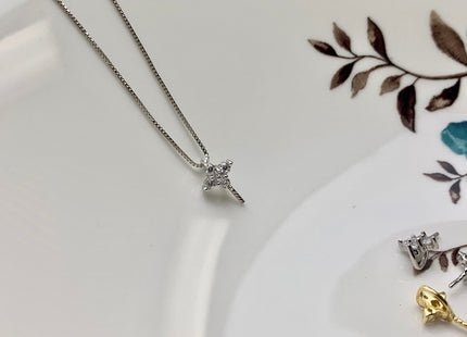 One Piece 925 Sterling Silver/Gold Pendant Setting Finding For Half Drilled Pearl Genuine 925 Silver W/CZ Cross Pendant DIY Jewelry #10037