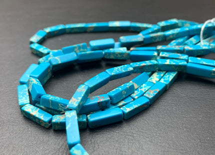 4-5x13 mm Cuboid Tube Shape Blue Color Impression Jasper Gemstone Beads Impression Jasper Gemstones Loose Beads 15.5 Inches Strand #2982