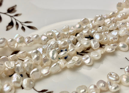 5x6 Or 6x7 mm AAA High Luster Natural White Keshi Freshwater Pearl Beads Top Drilled Genuine Natural White Dancing Keshi Pearls #P1037