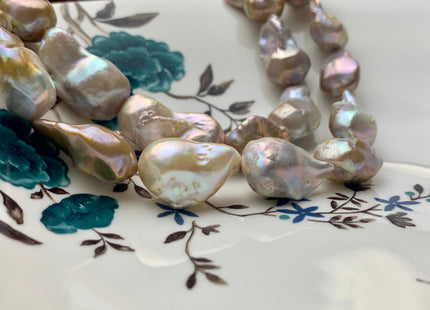 13x20-16x26 mm Natural Seaweed Mauve Pink  Irregular Baroque Freshwater Pearl Beads Genuine Natural Color Irregular Baroque Pearl  #P1034