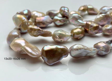 13x20-16x26 mm Natural Seaweed Mauve Pink  Irregular Baroque Freshwater Pearl Beads Genuine Natural Color Irregular Baroque Pearl  #P1034