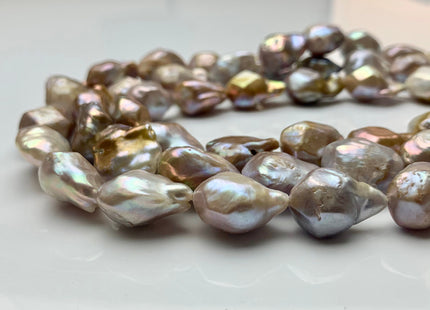 13x20-16x26 mm Natural Seaweed Mauve Pink  Irregular Baroque Freshwater Pearl Beads Genuine Natural Color Irregular Baroque Pearl  #P1034