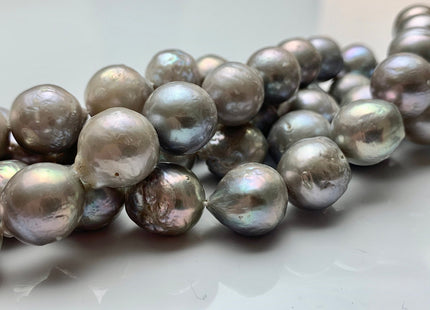 11-13 mm AA Pinkish Gray Color Baroque Freshwater Pearl Beads Genuine High Luster Freshwater Baroque Pearls #P1026