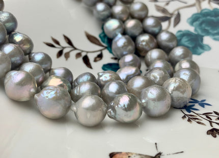 11-13 mm AA Pinkish Gray Color Baroque Freshwater Pearl Beads Genuine High Luster Freshwater Baroque Pearls #P1026