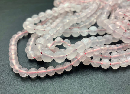 4mm 6mm 8mm 10mm Natural Matte Smooth Round Crystal Quartz Genuine Pink Color Quartz Gemstone Beads 15.5 Inches Strand #3008