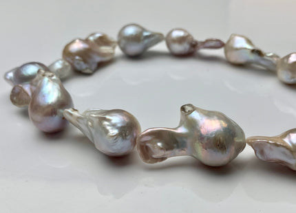 14-15x20 mm Natural Light Pink Or Pale Peach Pink Baroque Pearl Beads Rare Tear Drop Shape Genuine Baroque Pearls C Grade #P1032