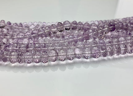 7mm 8mm 9mm AAA 100% Natural Faceted Rondelle Pink Amethyst Gemstone Beads Top Quality Gemmy Pink Amethyst Beads 8 Inches Strand #3000