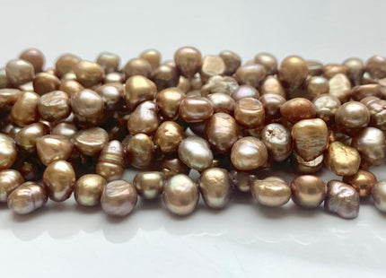 6x8 mm AA Light Brown Color Top Drilled Freshwater Nugget Pearls Genuine Natural Nugget Pearls Beads #P1039