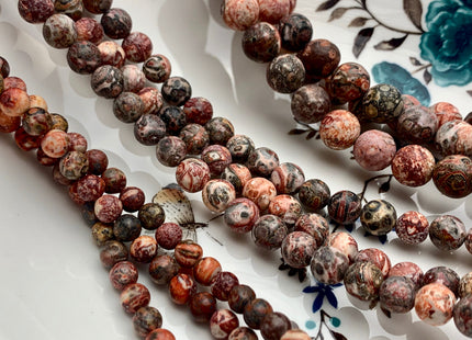 4mm 6mm 8mm 10mm Smooth Round Leopard Skin Jasper Gemstone Beads Genuine Pink Red Brown Jasper Beads 15.5 Inches Strand #3052