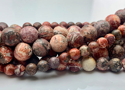 4mm 6mm 8mm 10mm Smooth Round Leopard Skin Jasper Gemstone Beads Genuine Pink Red Brown Jasper Beads 15.5 Inches Strand #3052